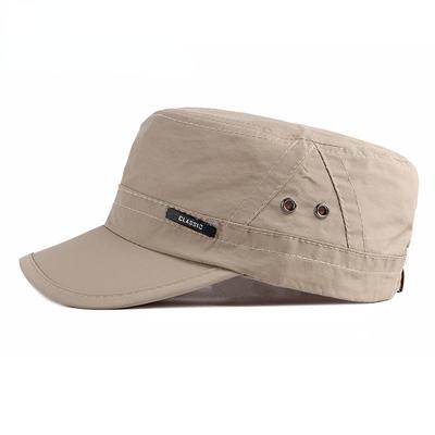 New Washed Cotton Military Caps Men Cadet Army Cap Unique Design Vintage Flat Top Hat Retro Unisex Hats Baseball Caps
