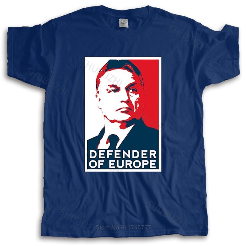 New Fashion T-shirt Men Crew Neck Tees T-Shirt Shirt V. Orban Hungary Ungarn Budapest Grenze Europa Cotton Tshirt for Boys