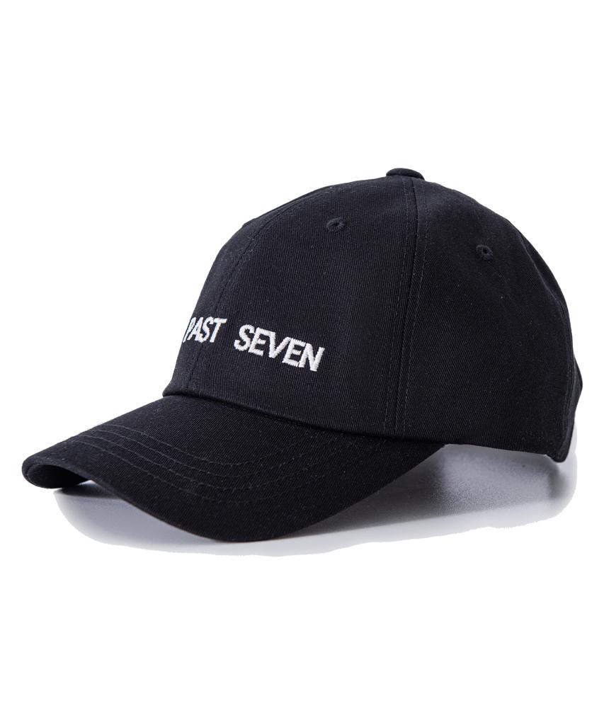 TEN PAST SEVEN Unstructured Logo Cap - Black