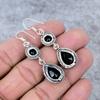 Black Spinel Gemstone Handmade 925 Sterling Silver Jewelry Earring 2.56" M-349