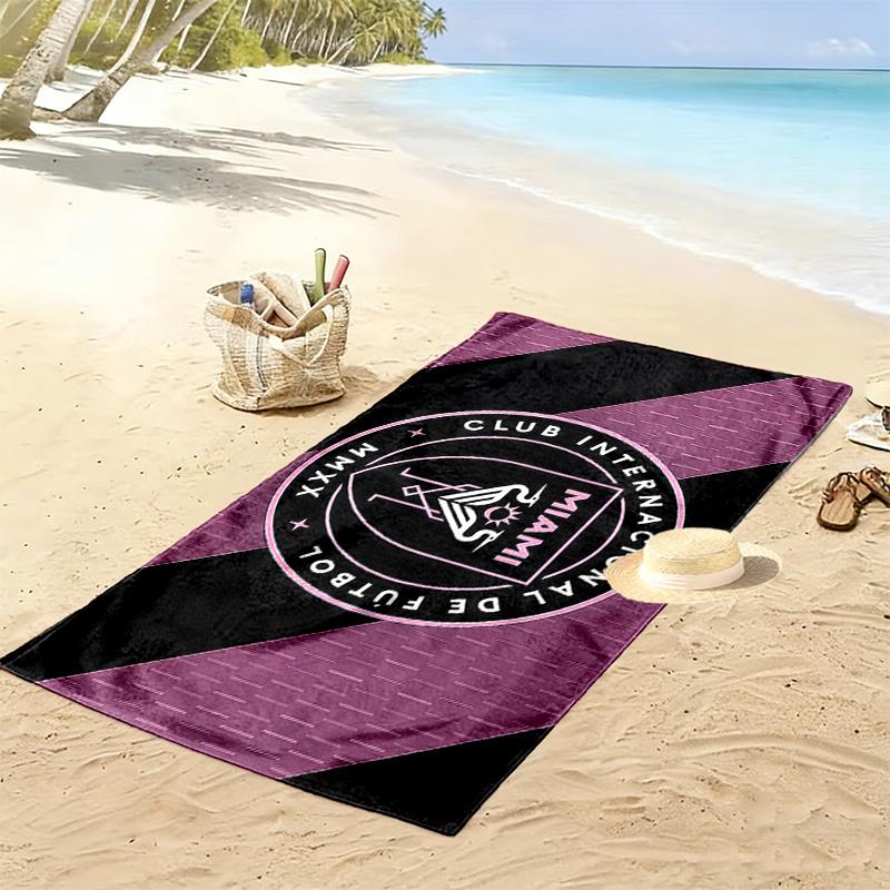 Inter Miami CF Print Strandlaken, Groot Zacht Sneldrogend Handdoek voor Strand Camping Zwemmen