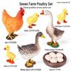 Cross-Border Animal Toy Set: Sheep, Cow, Horse, Donkey, Goat, Poultry Plastic Models
