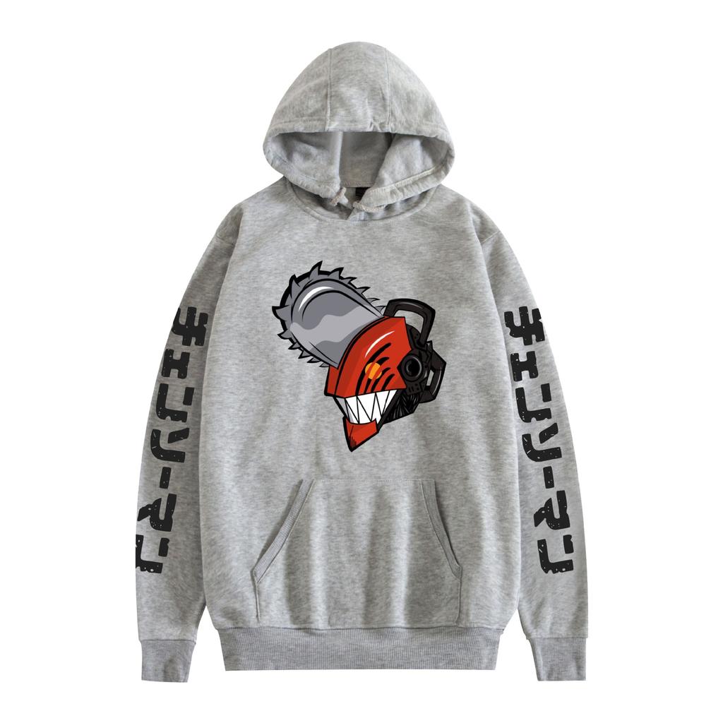 Chainsaw Man Hoodie Sweatshirt Cartoon Printed Cool Pullover Hooded Halloween Chainsaw Man Anime Unisex