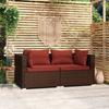 Day and Night - Day and Night 2-seater Sofa with Brown Synthetic Rattan Cushions