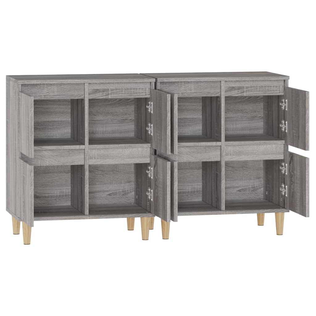 Sideboards 2 pcs Grey Sonoma 60 x 35 x 70 cm Particleboard