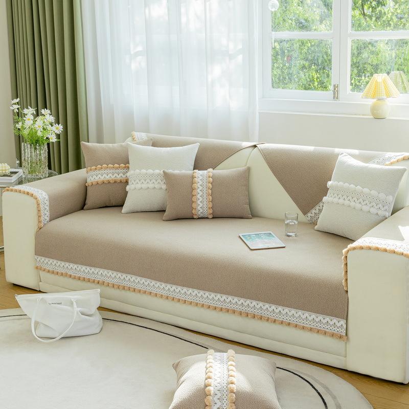 Small Fresh Chenille Sofa Cushion New Four-season Universal Seat Cushion Blanket Non-slip Sofa Cover Cover Cloth Towel