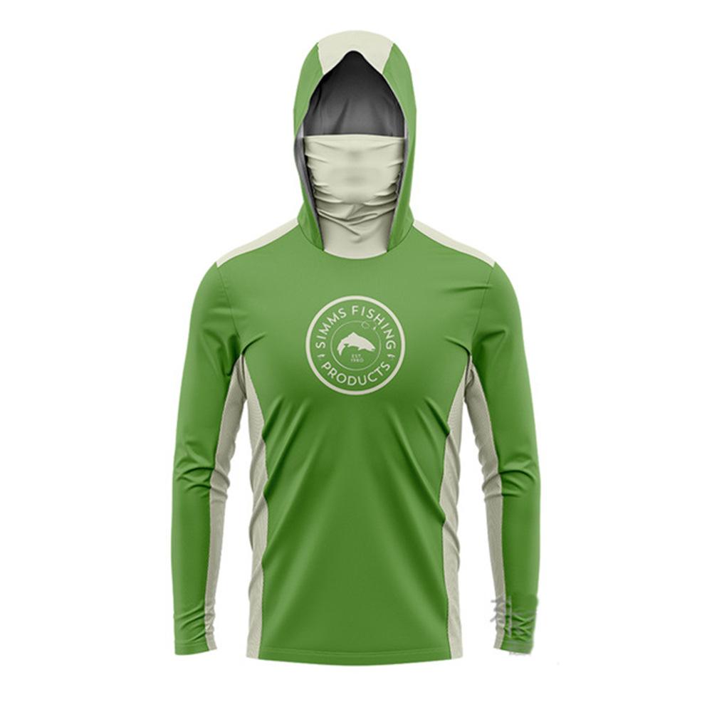 2024 New SIMMS Men's Sunscreen Upf 50 + Long Sleeve Fishing Suit UV Protection Mask Hooded Fishing Suit