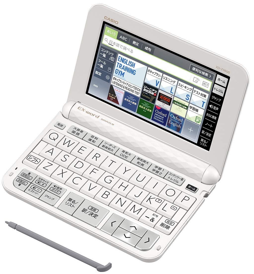 

Casio Ex-word XD-Z Series Electronic Dictionary, English Model, 186 Contents, White, XD-Z9800WE