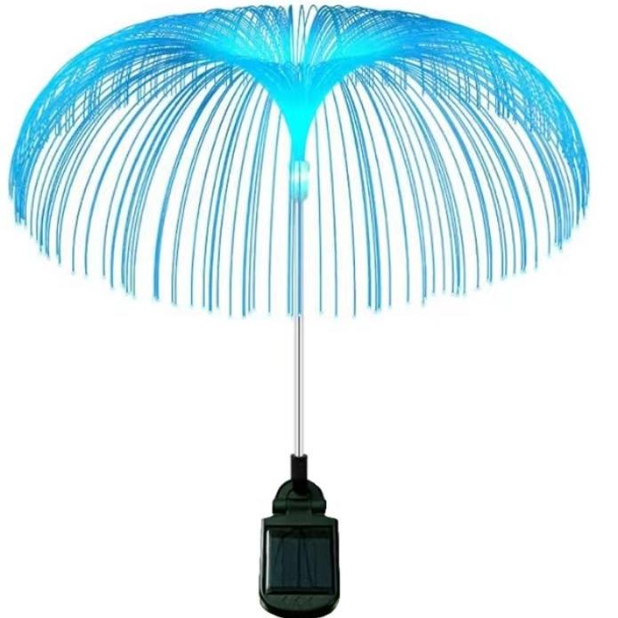Solar LED Fiber Optic Jellyfish Lamp - Seven-Color Outdoor Double-Layer Courtyard Light