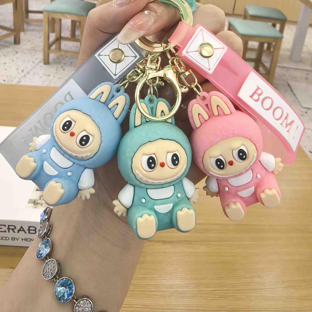 Malá ovce klíčenka malý dárek, látka Labu sedící přívěsek na batoh malý dárek