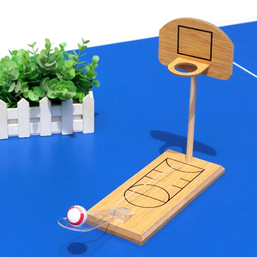 Klassisches Mini Tisch-Basketball Wurfbord Spiel Aktivitätsspielzeug Kinder Holz Tisch-Basketball Wurfwettbewerb