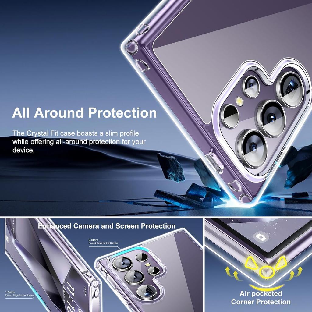 Clear Phone Case For Samsung Galaxy S25 Ultra-TPU & PC Magnetic Shockproof Full Cover On Samsung Galaxy S25/S25ultra/S25plus/S24/S24ultra/S24plus