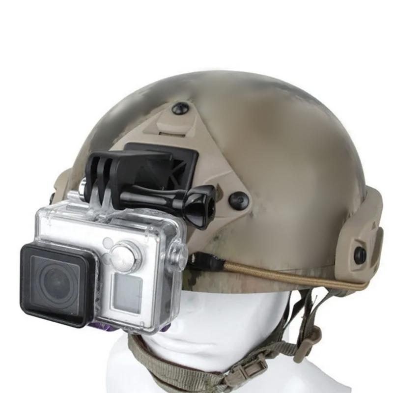 Helmet Mount Adapter For Action Cameras Secure Stable Mounting Durability Design Quick Setups Enhances Viewing Angles