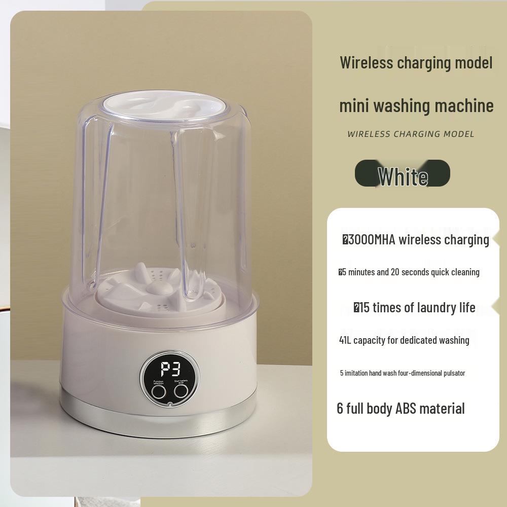 Compact Wireless Portable Sock Washing Machine: Mini Underwear Washer, No Installation Needed