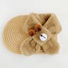 Baby Winter Warm Bear Scarf Plush Neckwrap Toddler Breathable Outdoor Neck Scarf