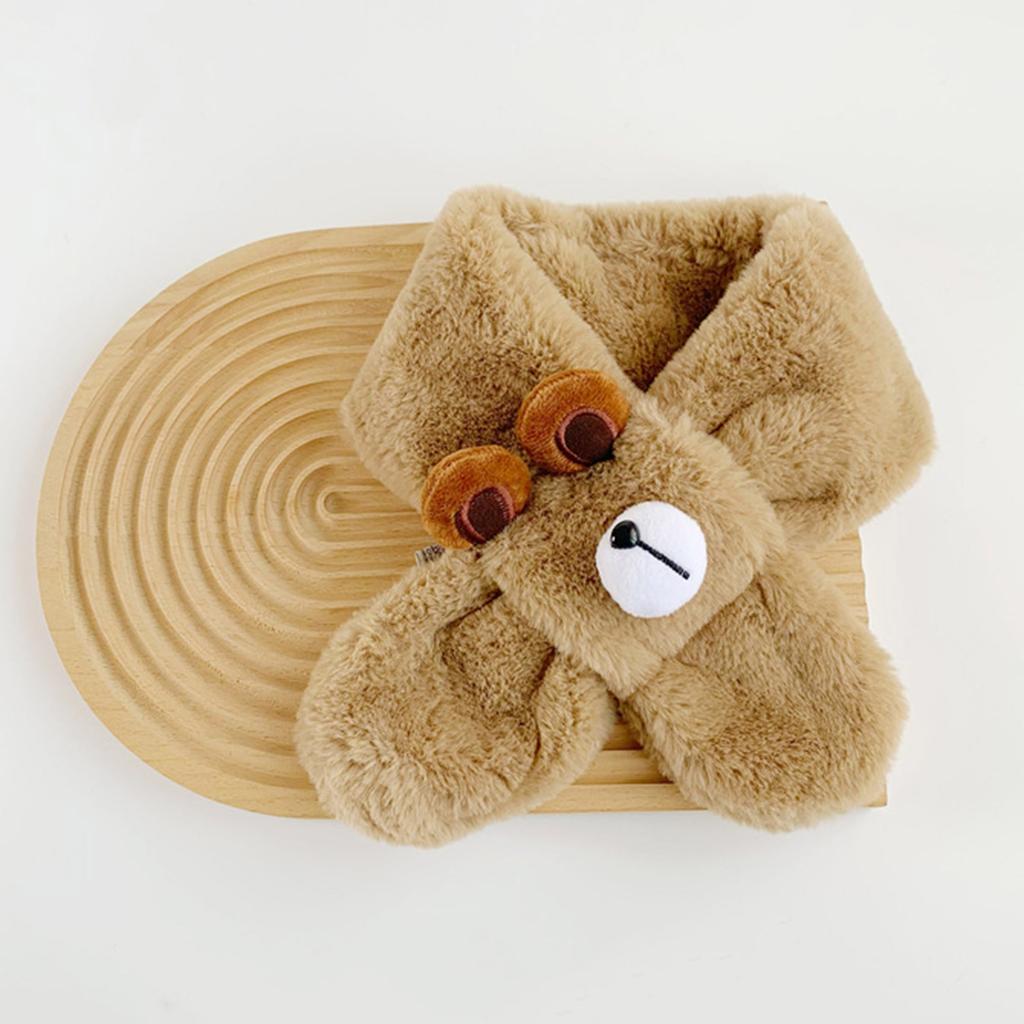 Baby Winter Warm Bear Scarf Plush Neckwrap Toddler Breathable Outdoor Neck Scarf