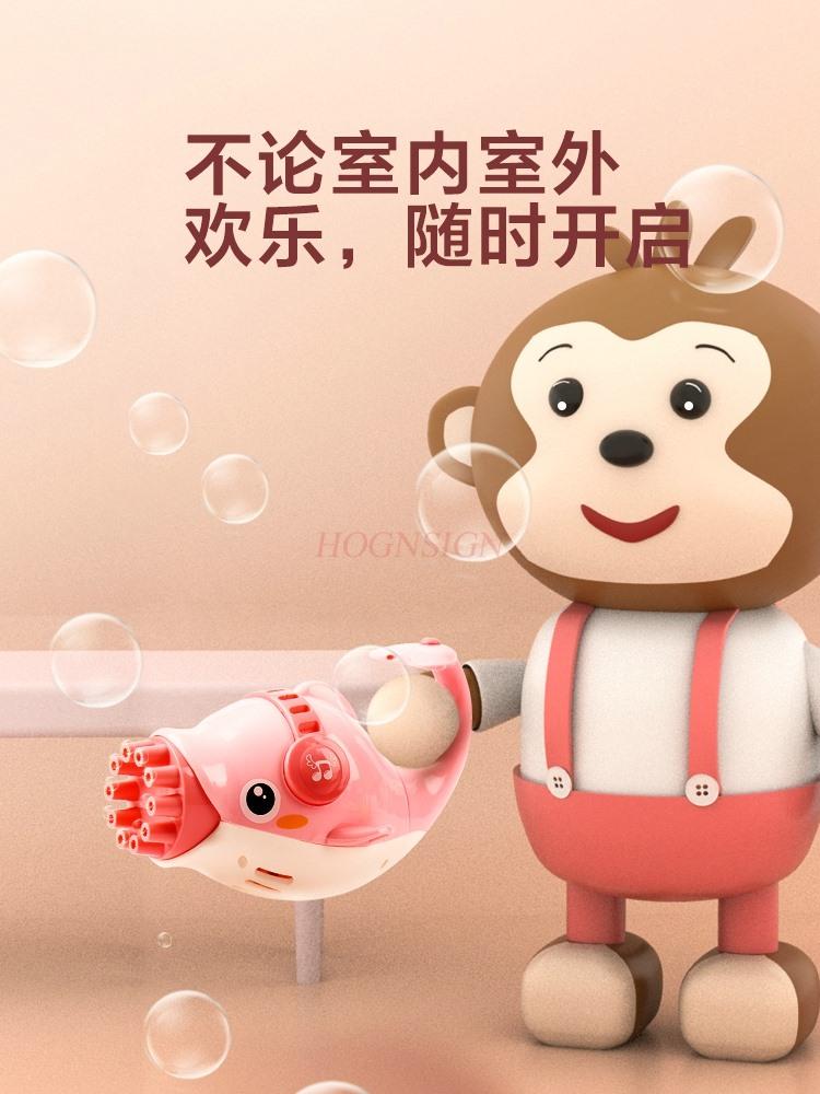 Children'S Ten Hole Dolphin Bubble Machine Electric Handheld Gatling Blow Bubble Gun Popular Toy For Boys And Girls