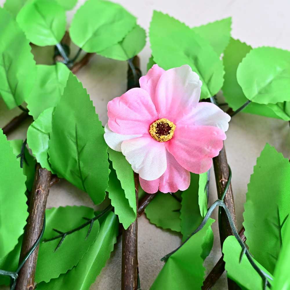 1 Stück Simulierte Grüne Pflanzen Blumen Grüne Blätter Zaun Gartendekoration Kunststoff Teleskopzaun