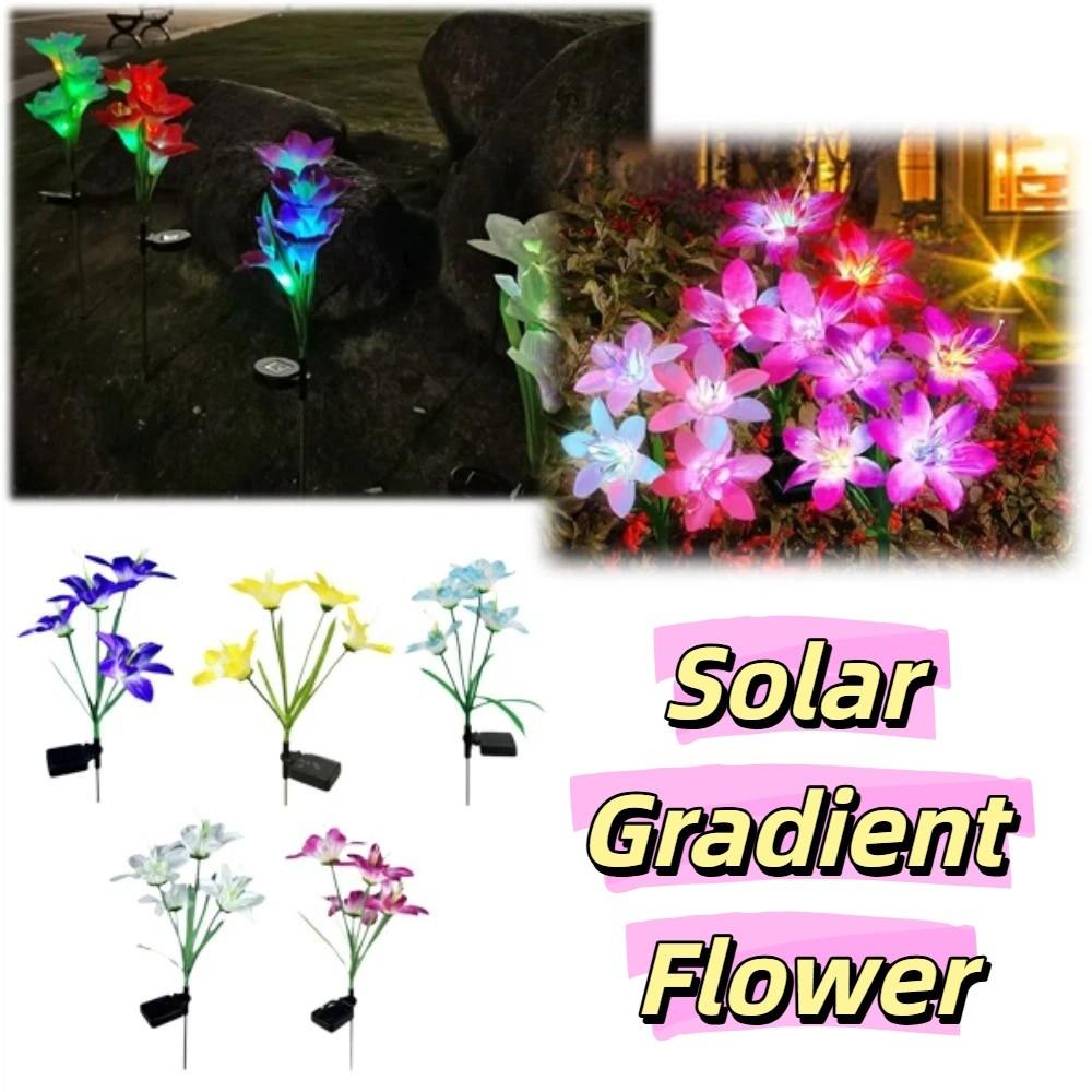 Waterproof Solar Garden Lights Colorful Gradient Solar Garden Decor Outdoor Garden