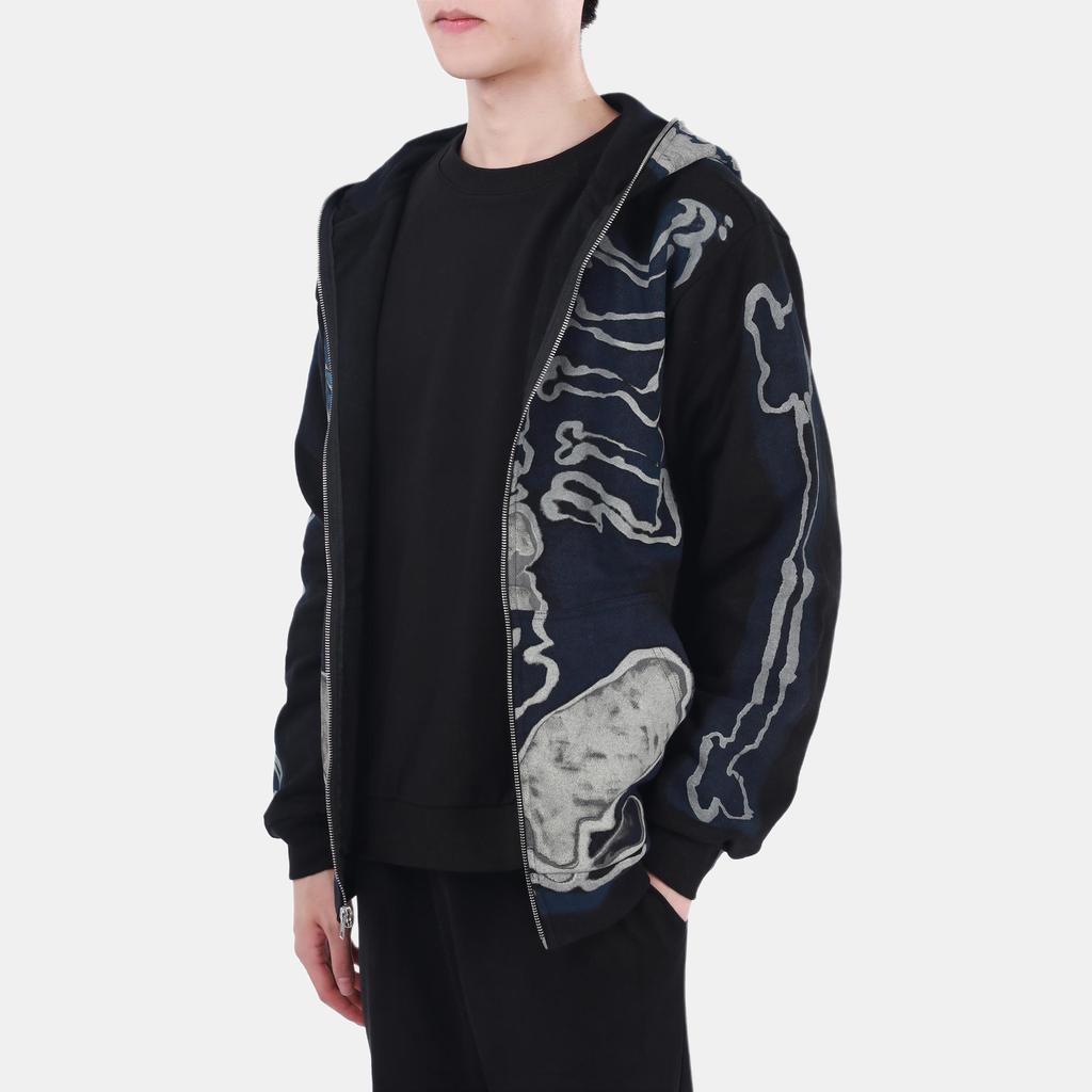 Travis Scott Cactus Jack For Fragment Skeleton Graffiti Full Zip Hoodie CJFR-HZ07