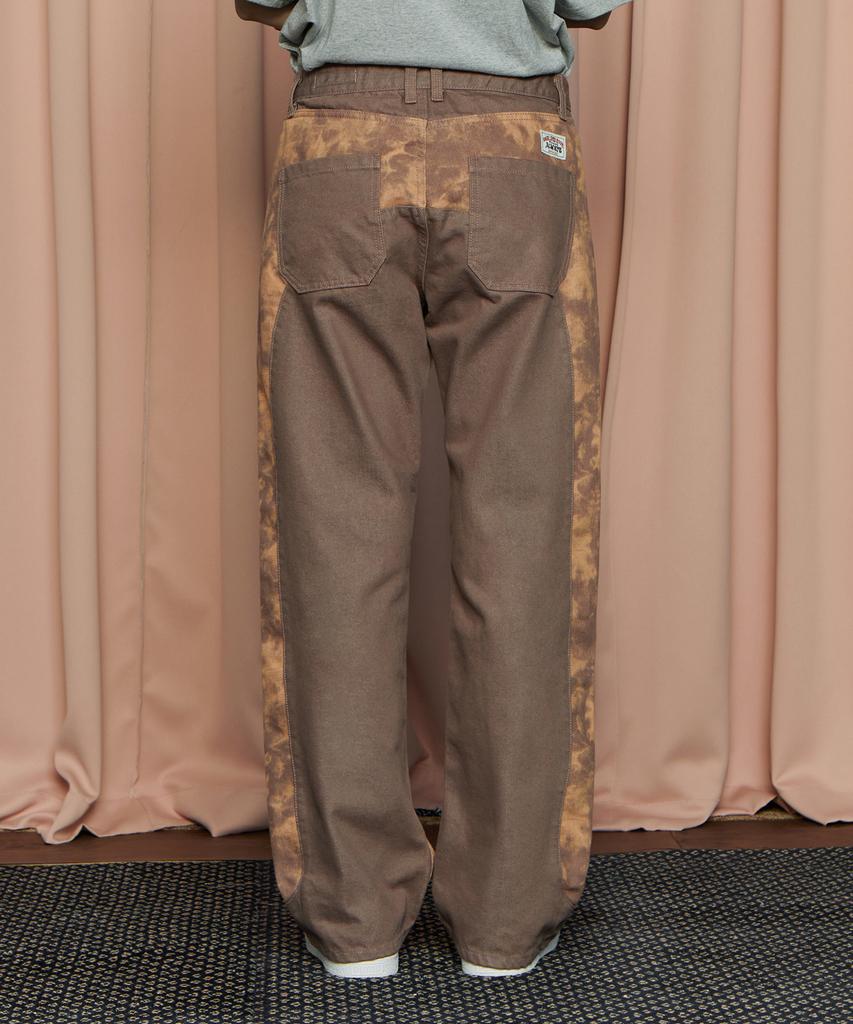 UNALLOYED Tie-Dye Block Denim Pants / Brown