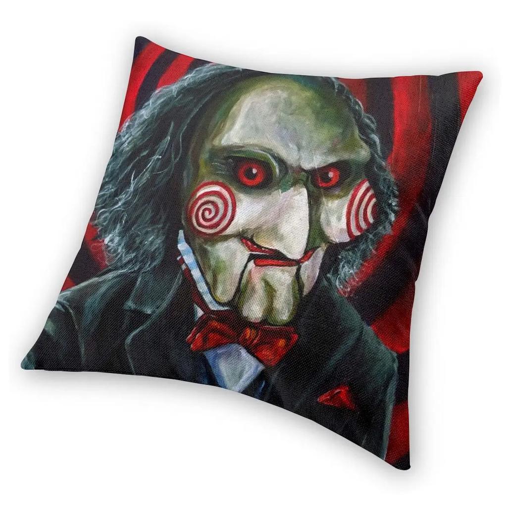 Billy The Puppet Saw Pillowcase Printed Polyester Cushion Cover Gift Horror Movie Throw Pillow Case Cover Seater X
