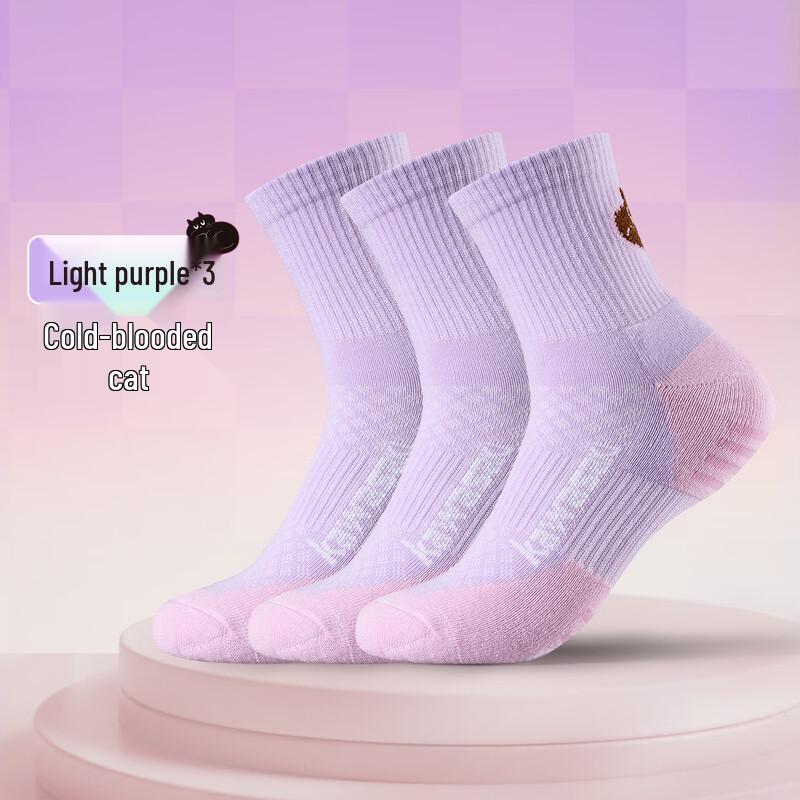 

KAWASAKI D6212 Cool Cat Badminton Training Mid-Calf Socks 3 Pairs Pack