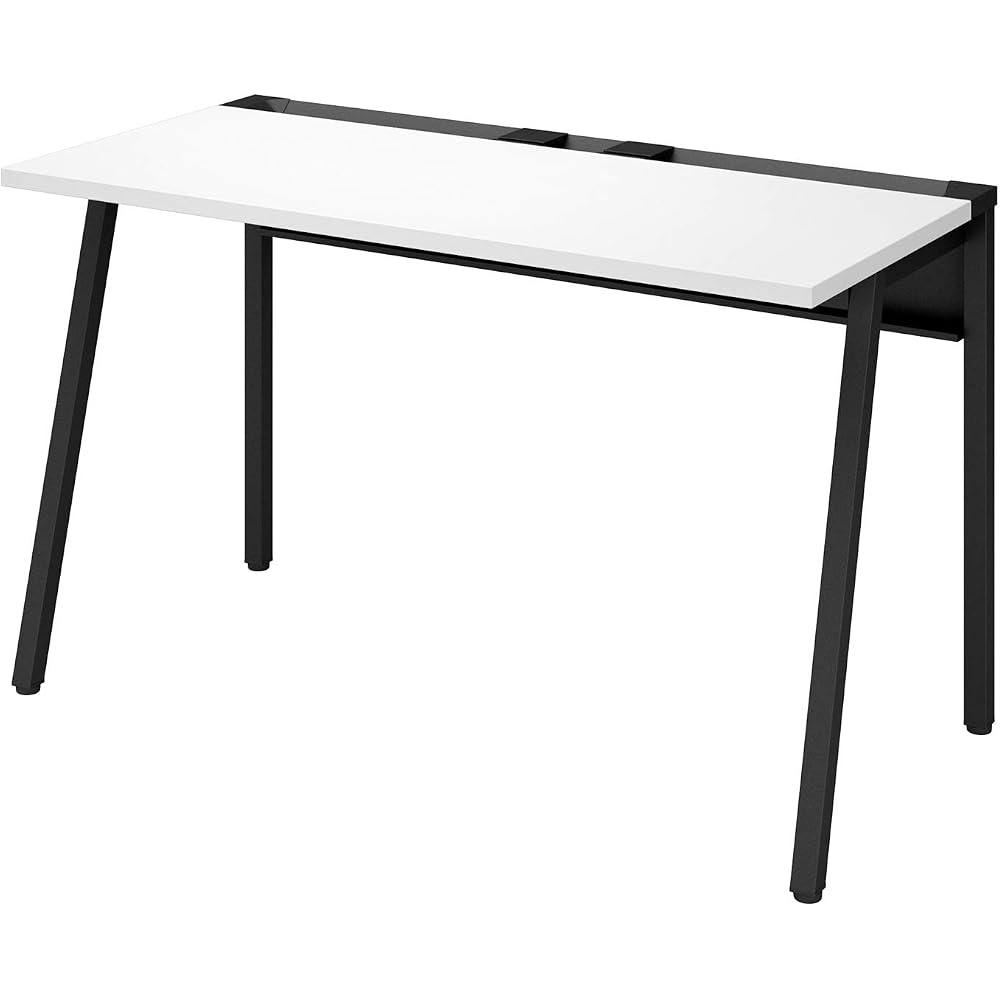 Office Desk Kokujoline Flat Desk Work Desk Black x White Width 120 x Depth 60 cm [2 Packs] DLE-N1...