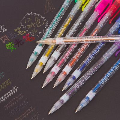 12/24/48Pcs Glitter 1.0MM Gel Pens Set for School Office Coloring Book Journals Drawing Doodling Art Gel Pen