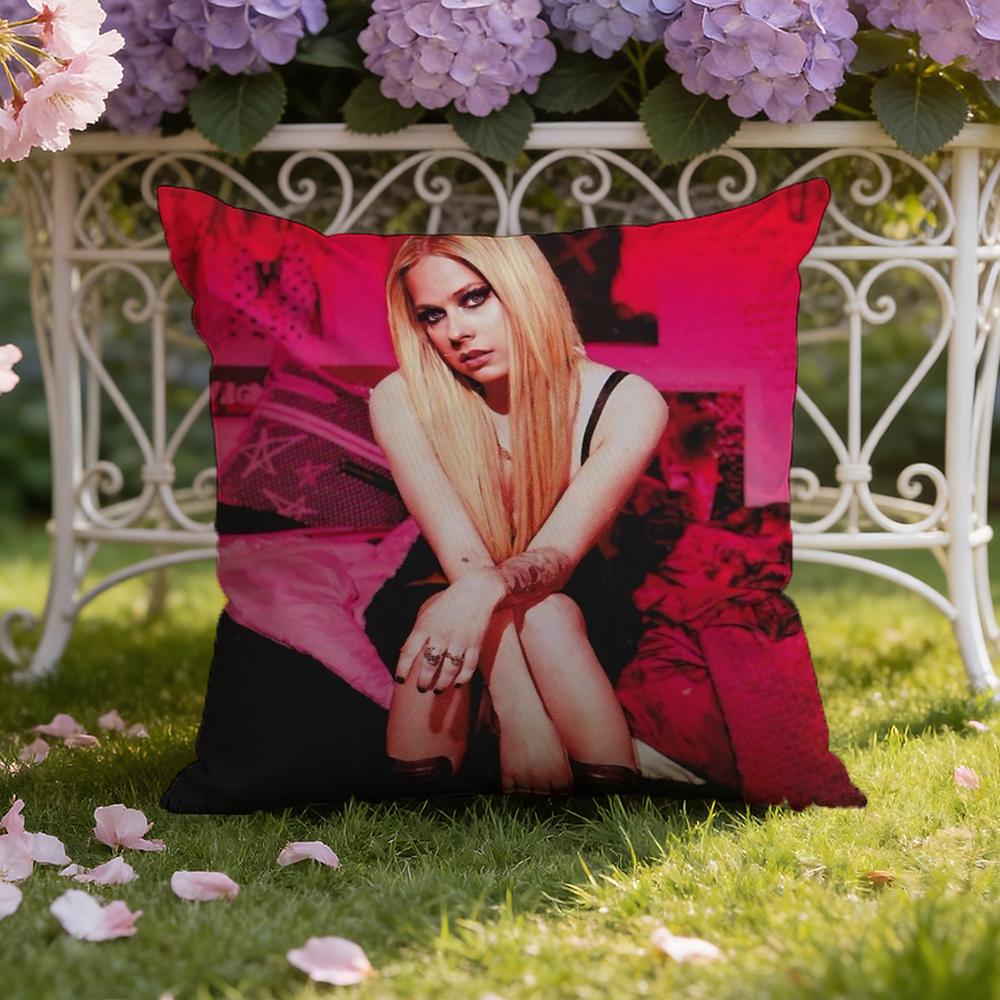 A-Avril R-Ramona Lavigne Cushion Cover Home & Car Dual-Scene Pillow Cover: Reversible for Premium Comfort