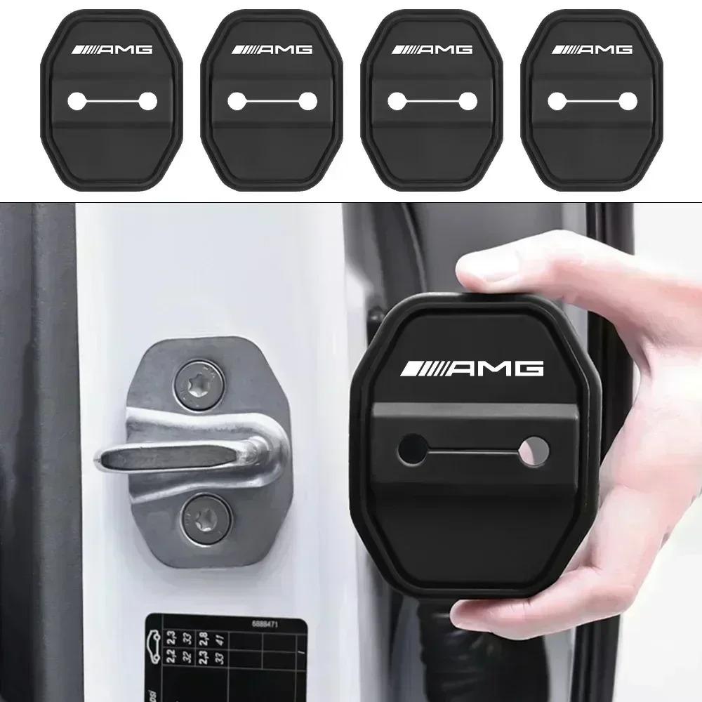 2/4Pcs Car Door Lock Anti-collision Silicone Cover for Mercedes Benz B/C/E Class A Class C200L GLC GLK CLA GLA AMG accessories GKMNO1