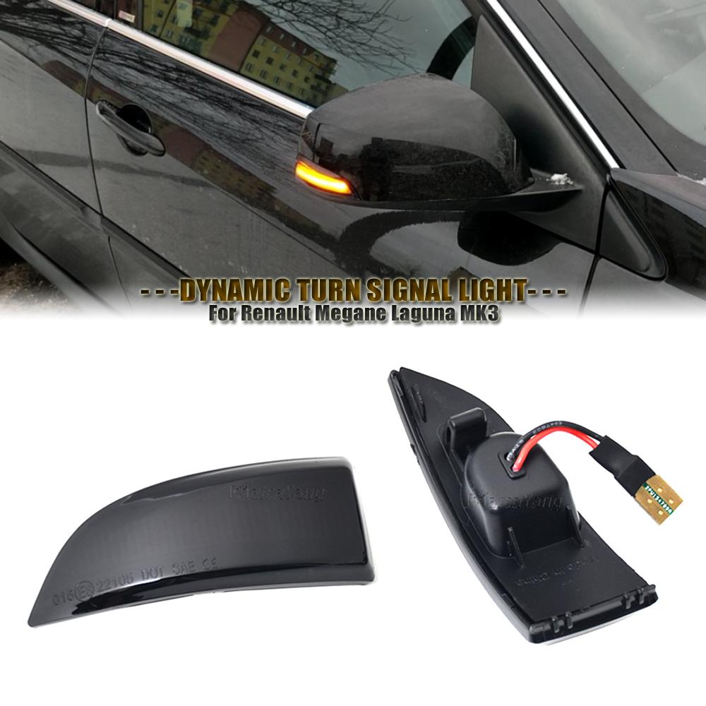 Für Renault Megane 3 MK3 III RS 2008-2016 Laguna III X91 Fluence Latitude Dynamische LED Blinker Seite spiegel Anzeige Lichter