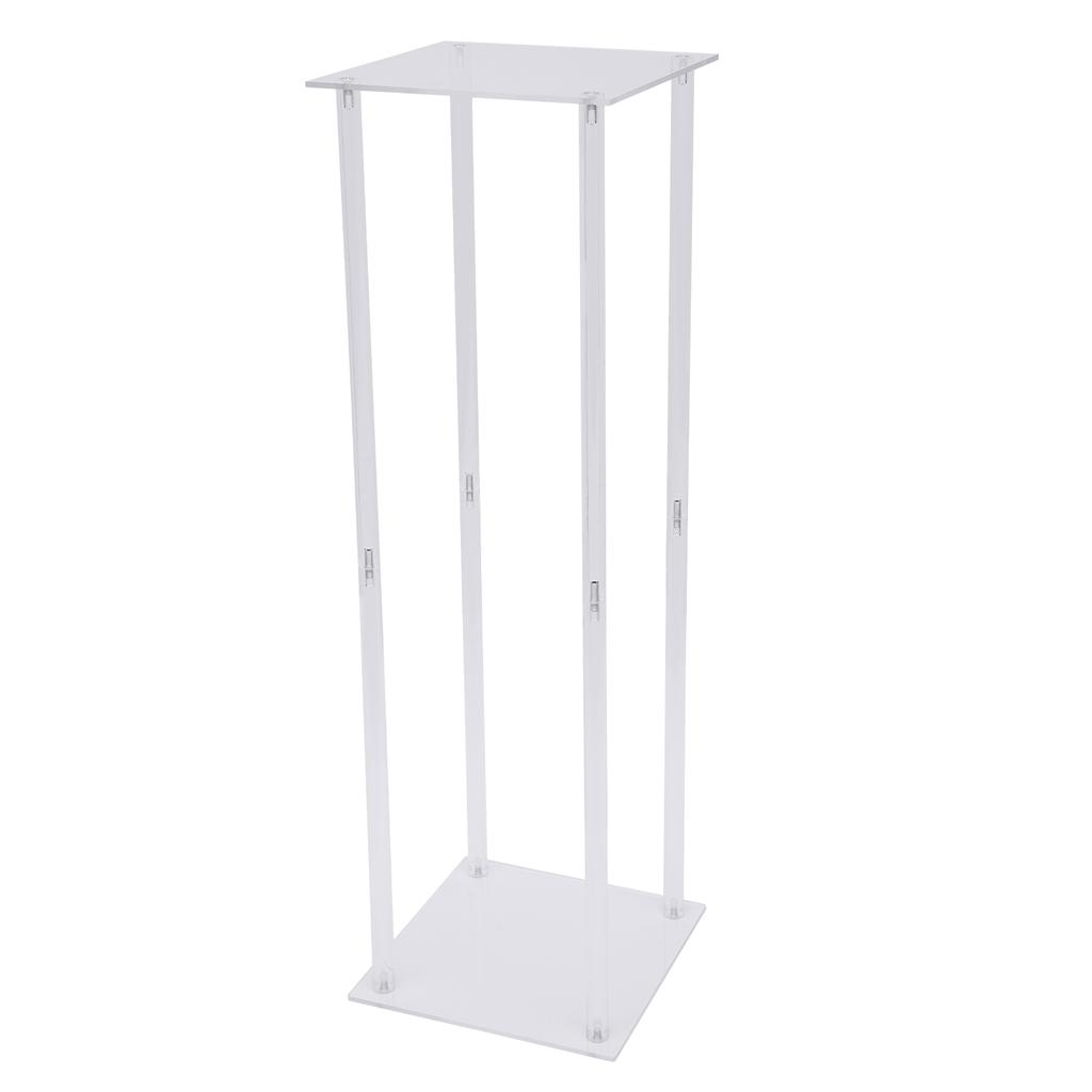 Clear Flower Stand Wedding Decoration Table Centerpiece Clear Acrylic Floor Vase Decorative Column Stand, for Home Party Wedding