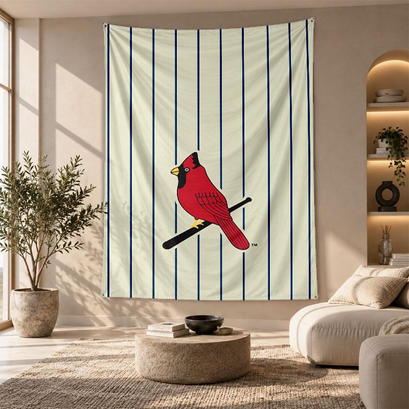 Decorative Tapestry,St. Louis Cardinals Printed Wall Art, Lightweight Wall Hanging For Bedroom Background