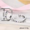 Fashion Silver Color Metal Carving Sun and Moon Hoop Earrings for Women Party Engagement Wedding Earrings Jewelry