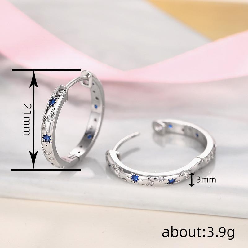 Fashion Silver Color Metal Carving Sun and Moon Hoop Earrings for Women Party Engagement Wedding Earrings Jewelry