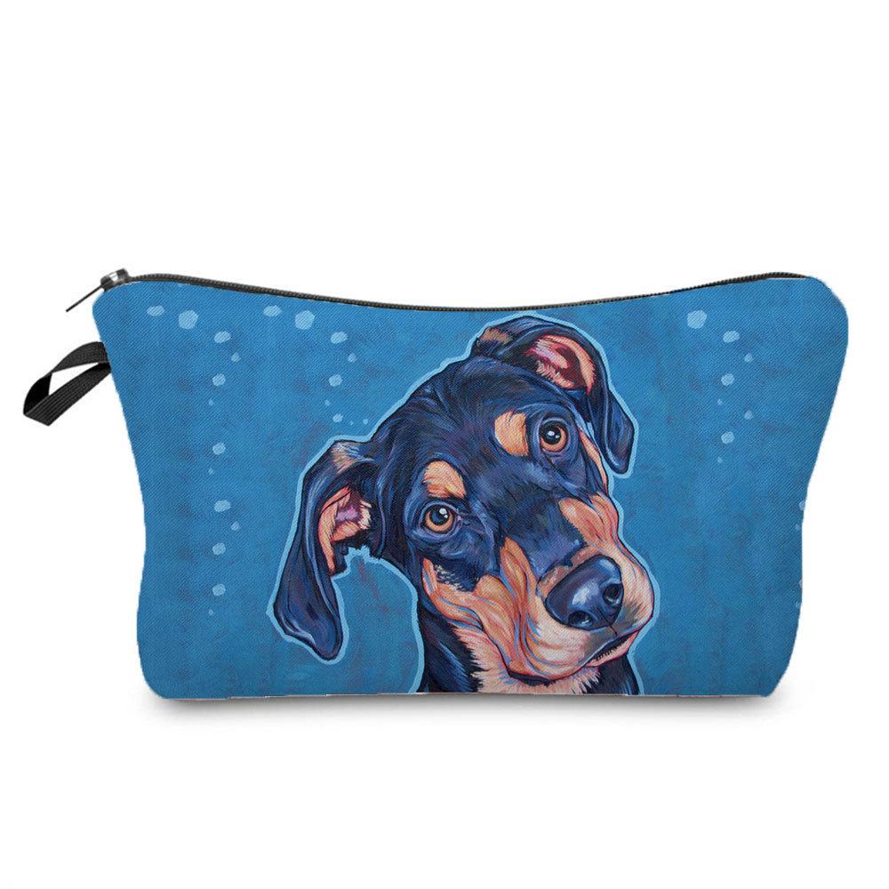 Women Dog Print Cosmetic Bag Toiletries Organize Travel Storage Case 6773