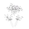 Europe and America Cross Border Bridal Wedding Headdress Flower White Spray Hair Comb Hairpin 3 Pieces Set Accessories