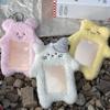 X7XC Cartoon Bear Card Cover Rabbit Credit Card Case Protective Sleeve with Keychains