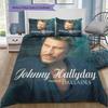 1PC Johnny Hallyday pattern Bedding Quilt Set Quilt Cover Pillowcase Home Decoration Birthday Gift (1 * duvet cover + 19 * pillowcase, without core)