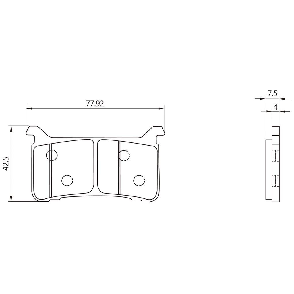 Daytona Motorcycle Brake Pads, Red Pads (Semimetal Pads), Reble 1100/DCT (21), CB1100RS (17-21), CB1000R