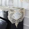 Klavierabdeckung Weiß Elegante Gold Samt Tischfahne Moderne Klaviertuch Tischläufer Bestickte Klavierabdeckungen Europäische Spitze Tastatur