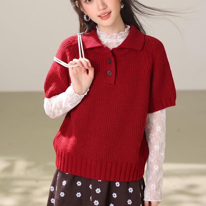 ZOSOUL Women's Long-Sleeve Knit Polo Pullover