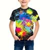 T-Shirts for Boys Tie Dye Graphic T Shirts Short Sleeve Tee Children's T-Shirt Elementary Girl Clothes Casual Tops Girl T-Shirts