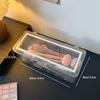 Transparent Dustproof Makeup Brush Storage Box with Lid - Large Capacity Vanity Organizer