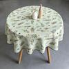 Kitchen Dining Room Daily Arrangement Convenient Soft Fabric Cotton Round Table Cloth