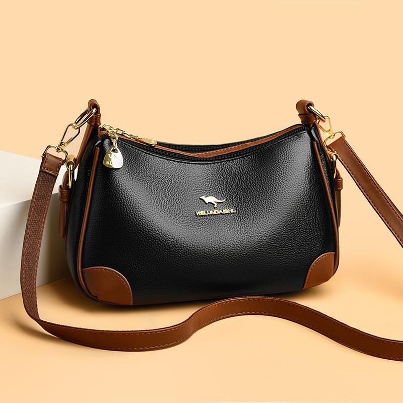 Simple Women's Messenger Bag, Casual Crossbody Bag, Fashionable Messenger Bag, Soft PU Leather Handbag, Suitable for Daily Use and Shopping