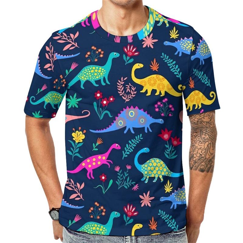 Dinosaur 3d Printed T-shirt Men's Women's Clothing Cute Dino Pattern Kids New In Tops & Tees Casual Fashion Cartoon T Shirt