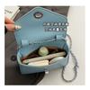IELGY Fashion Simple Solid Color Chain Messenger Bag Korean Version All-Match Texture Small Square Bag