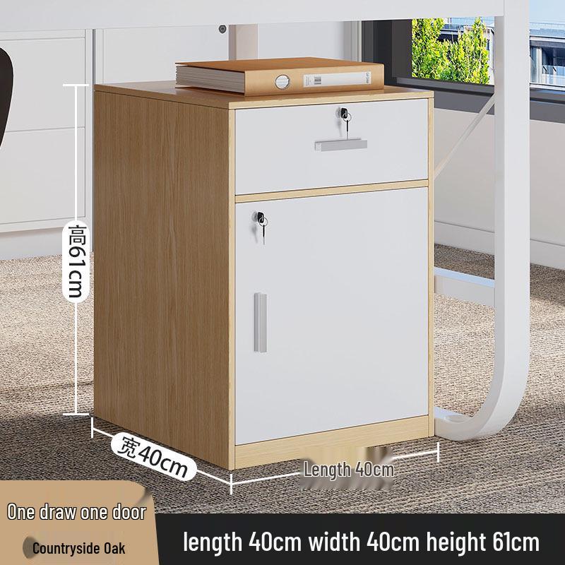 Office Mobile Filing Cabinet with Lock, Wheels, and Drawers